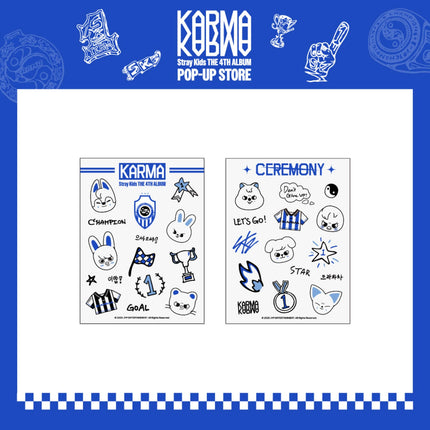 STRAY KIDS - KARMA POP UP STORE OFFICIAL MD TATTOO STICKER - COKODIVE