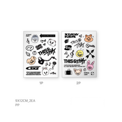 STRAY KIDS - THIS & THAT POP UP OFFICIAL MD TATTOO STICKER - COKODIVE