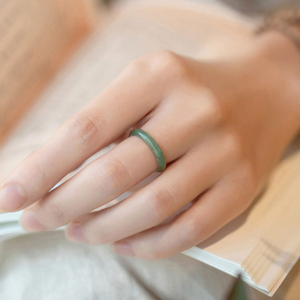 [K-TREND] NATURAL JADE RING (THIN VER) - COKODIVE