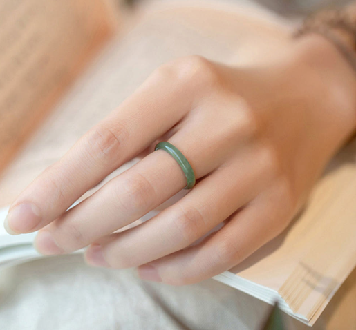 [K-TREND] NATURAL JADE RING (THIN VER) - COKODIVE