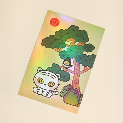 LINE FRIENDS MININI TIGER&MAGPIE POSTCARD K-SOUVENIR - COKODIVE