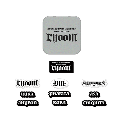 BABYMONSTER - CHOOM WORLD TOUR IN SEOUL OFFICIAL MD TIN CASE + STICKER SET - COKODIVE