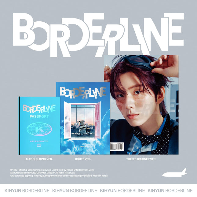 MONSTA X KIHYUN - BORDERLINE 2ND EP ALBUM STARSHIP GIFT SET (THE 3RD JOURNEY & ROUTE & MAP BUILDING) - COKODIVE