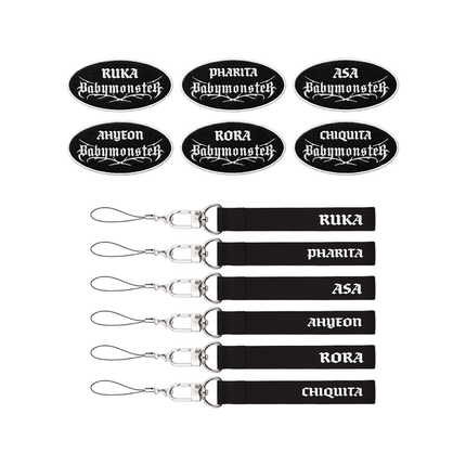 BABYMONSTER - CHOOM WORLD TOUR IN SEOUL OFFICIAL MD WAPPEN BADGE + NAME STRAP SET - COKODIVE