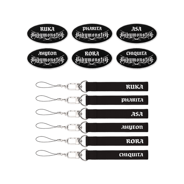 BABYMONSTER - CHOOM WORLD TOUR IN SEOUL OFFICIAL MD WAPPEN BADGE + NAME STRAP SET - COKODIVE