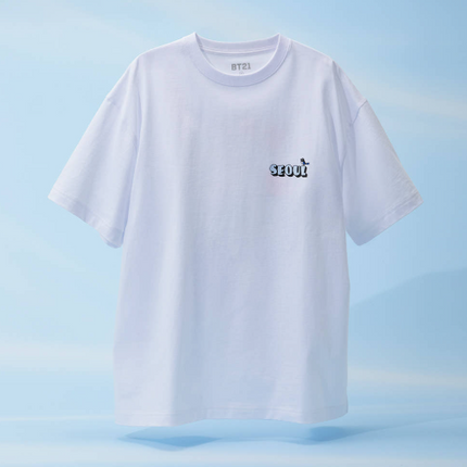 BT21 - WORLD VOYAGE SHORT SLEEVE T-SHIRT WHITE - COKODIVE