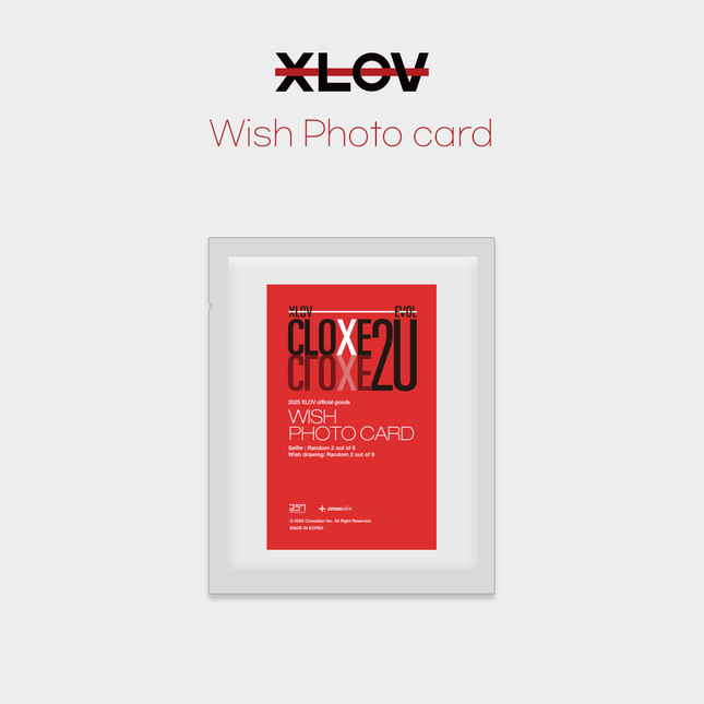 XLOV - CLOXE 2U 2ND FANMEETING OFFICIAL MD WISH PHOTOCARD - COKODIVE
