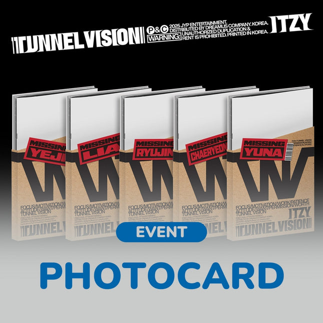 ITZY - TUNNEL VISION MINI ALBUM WITHMUU GIFT MEMBER VER RANDOM - COKODIVE