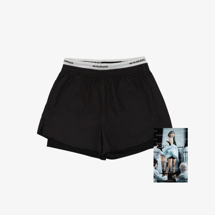 LE SSERAFIM - OFFICIAL MD DOUBLE LAYER SHORTS BLACK WOMEN'S - COKODIVE