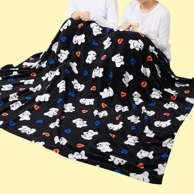 X-LARGE PUPPY LAP BLANKET BLACK - COKODIVE