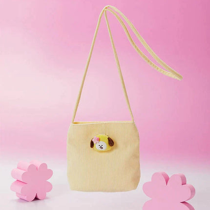 BT21 - SPRING DAYS MINI CORDUROY CROSSBODY BAG CHIMMY - COKODIVE