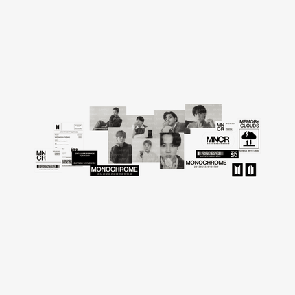 BTS - POP UP : MONOCHROME OFFICIAL MD STICKER SET - COKODIVE