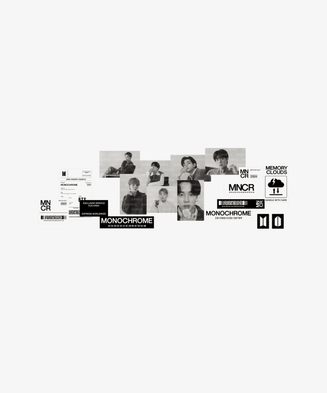 BTS - POP UP : MONOCHROME OFFICIAL MD STICKER SET - COKODIVE