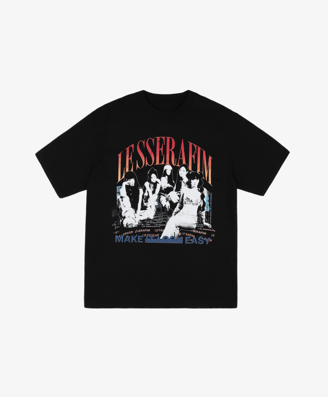 [2ND PRE-ORDER] LE SSERAFIM - LE SSERAFIM X PEACHES. OFFICIAL MD PHOTO S/S T SHIRT - COKODIVE