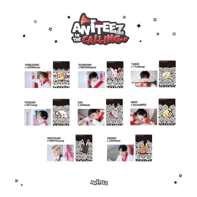 ATEEZ - ANITEEZ IN THE CALLING POP UP OFFICIAL MD CARD COVER STICKER SET - COKODIVE