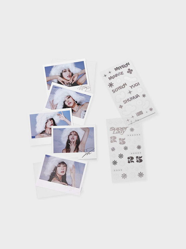 (G)I-DLE - SUPER LADY OFFICIAL MD POLAROID DECORATION SET - COKODIVE