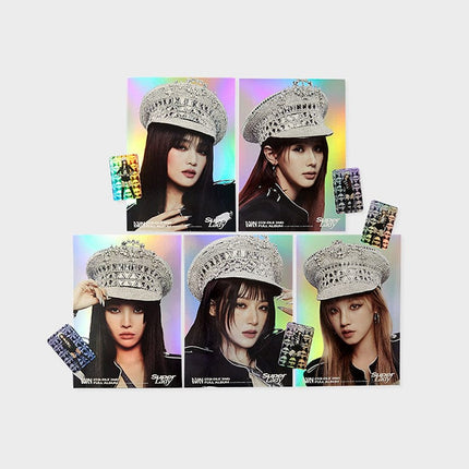 (G)I-DLE - SUPER LADY OFFICIAL MD HOLOGRAM MINI POSTER PHOCARD SET 2 VER. - COKODIVE