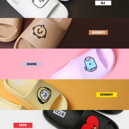 HAPPY FUR CHARACTER MD BT21 BABY JOY SLIPPERS