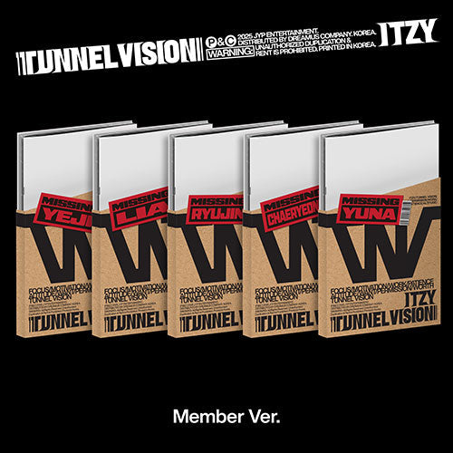 ITZY - TUNNEL VISION MINI ALBUM FANS GIFT MEMBER VER RANDOM - COKODIVE