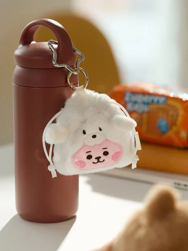 BT21 - BABY FLUFFY STRING MINI BAG CHARM POUCH