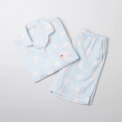 MONMUNGCHI X - SHORT SLEEVE PAJAMAS LIGHT BLUE - COKODIVE