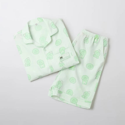 MONMUNGCHI X - SHORT SLEEVE PAJAMAS LIGHT GREEN - COKODIVE