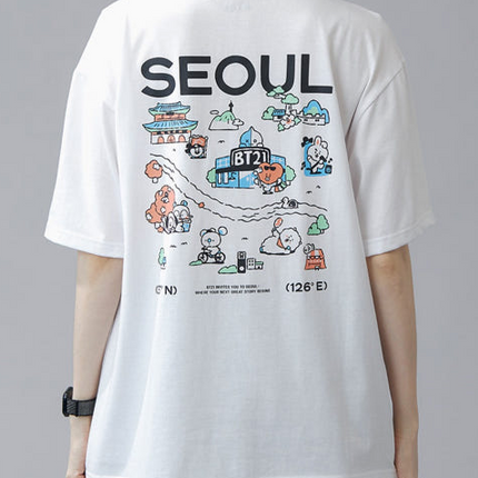 BT21 - SEOUL EDITIION SHORTSLEEVE T-SHIRT VER2 WHITE - COKODIVE