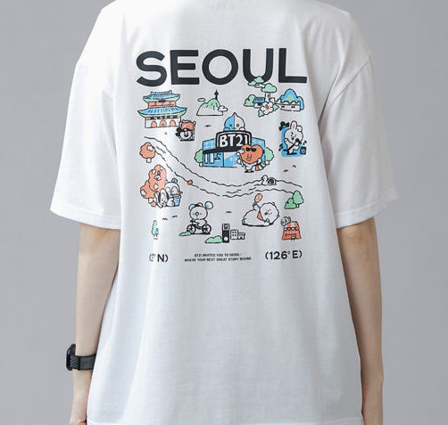 BT21 - SEOUL EDITIION SHORTSLEEVE T-SHIRT VER2 WHITE - COKODIVE