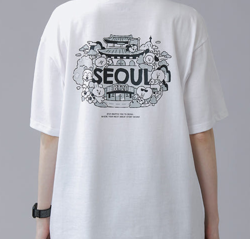 BT21 - SEOUL EDITIION SHORTSLEEVE T-SHIRT VER1 WHITE - COKODIVE