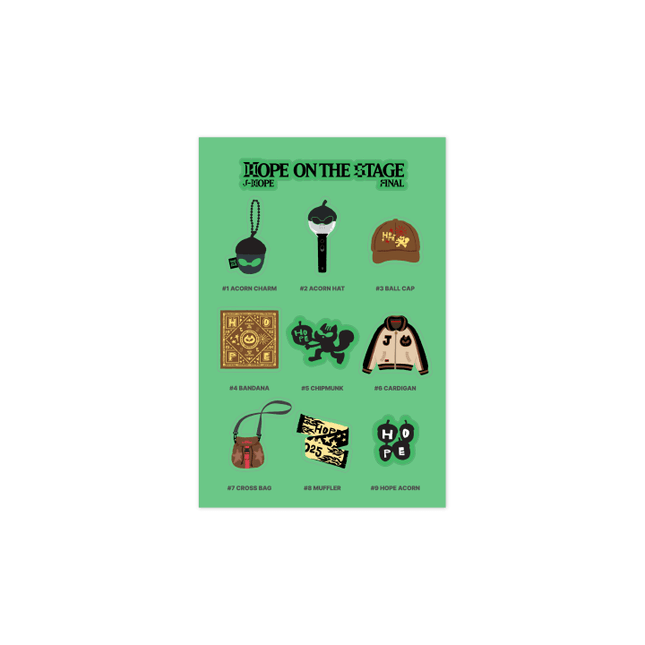BTS J-HOPE - HOPE ON THE STAGE FINAL OFFICIAL MD STICKER SET - COKODIVE